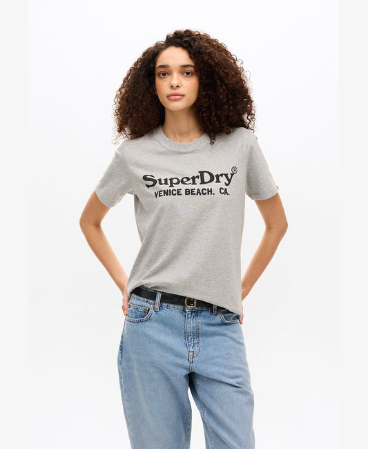 Venue Metallic Graphic Tee | Pumice Stone Marle