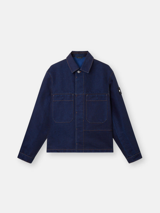 Q100027 INDIGO POLYPROPYLENE DENIM-RINSED